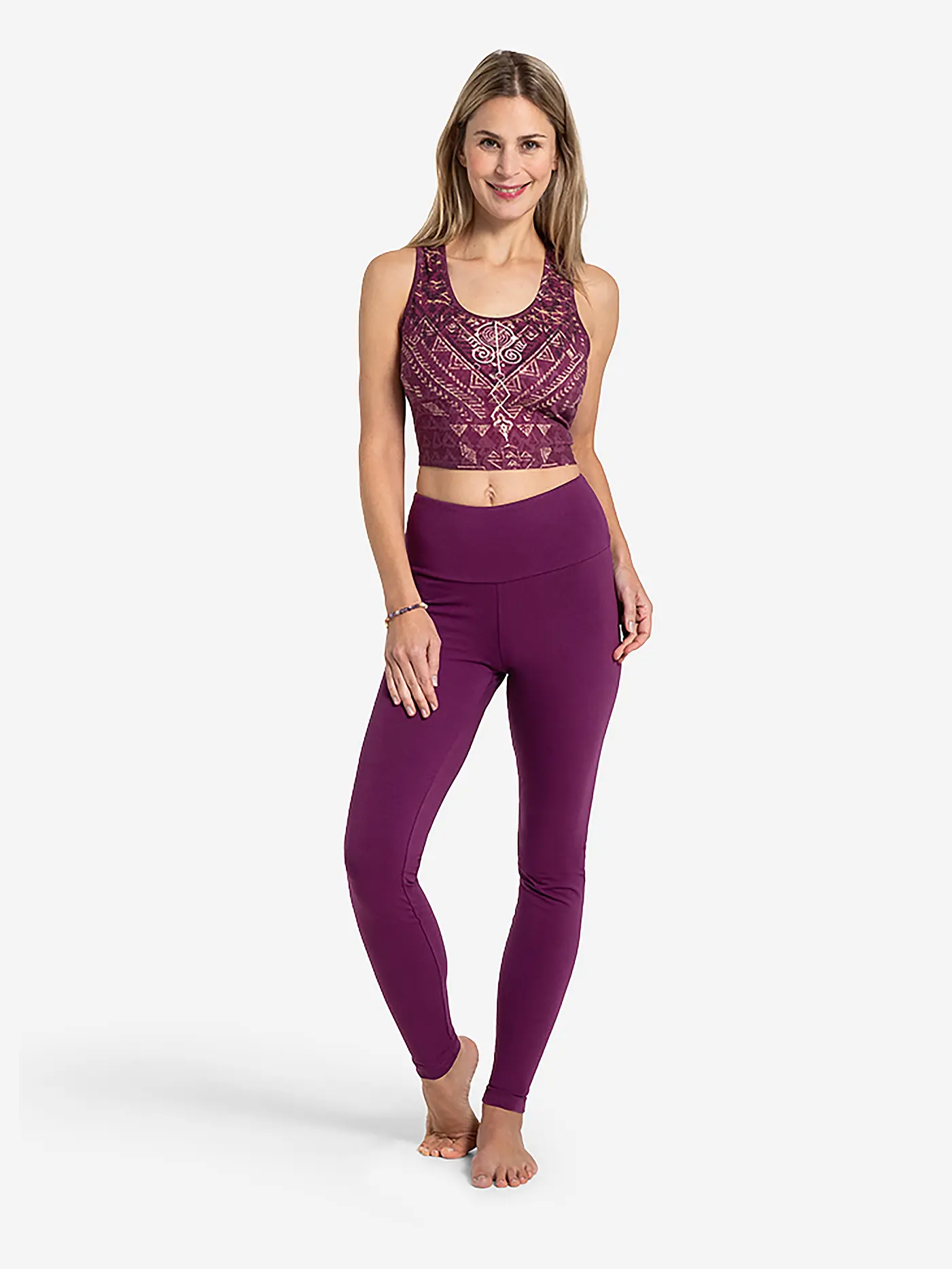 THE SPIRIT OF OM | Damen Yogatight Basic Satya Viola | 